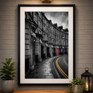 Framed Clifton Crescent Bristol wall art