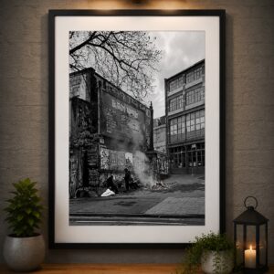 Framed Turbo Island Stokes Croft Bristol wall art