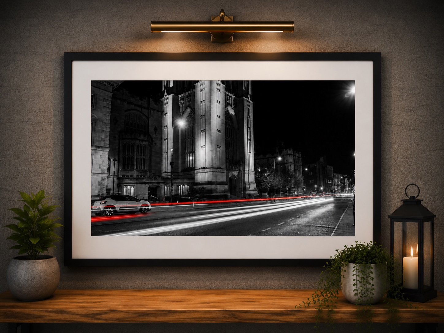 Wills Memorial Light Trails Bristol wall art