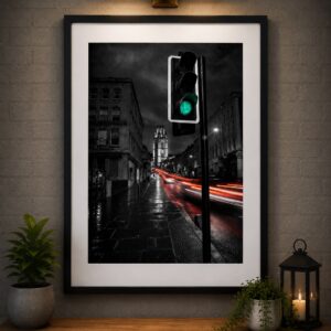 Framed Park Street Light Trails Bristol Wall Art