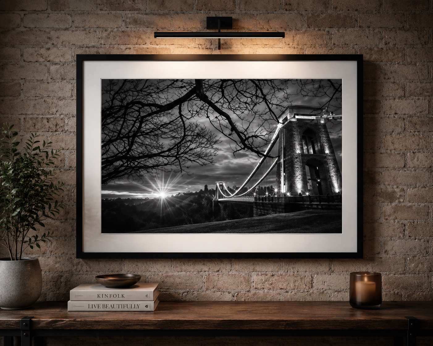Clifton Suspension Bridge wall art in a room